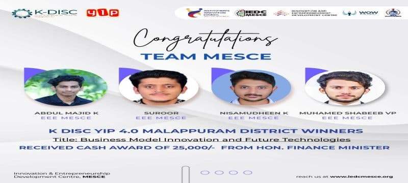 K DISK YIP 4.0  MALAPPURAM DISTRICT WINNERS